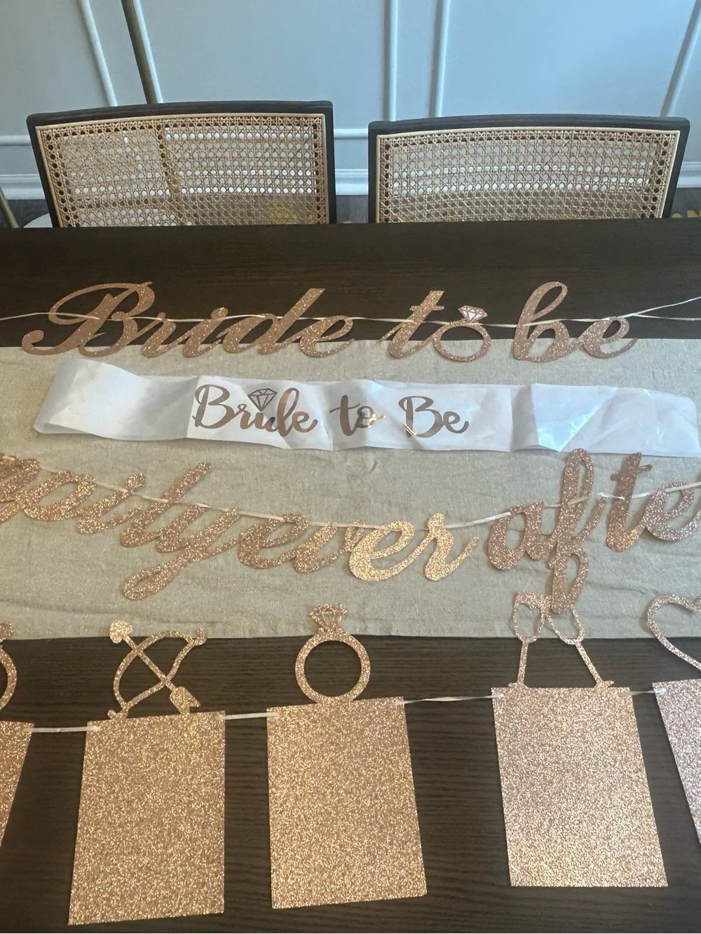 Rose Gold Bride to Be & Bridal Shower Décor Bundle